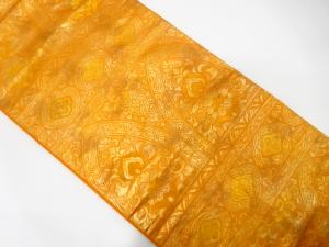 花更紗模様織り出し　袋帯